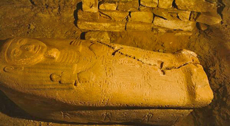 Η σαρκοφάγος του Πτα-εμ-ούγια (πηγή εικόνας: Υπουργείο Τουρισμού και Αρχαιοτήτων της Αιγύπτου).