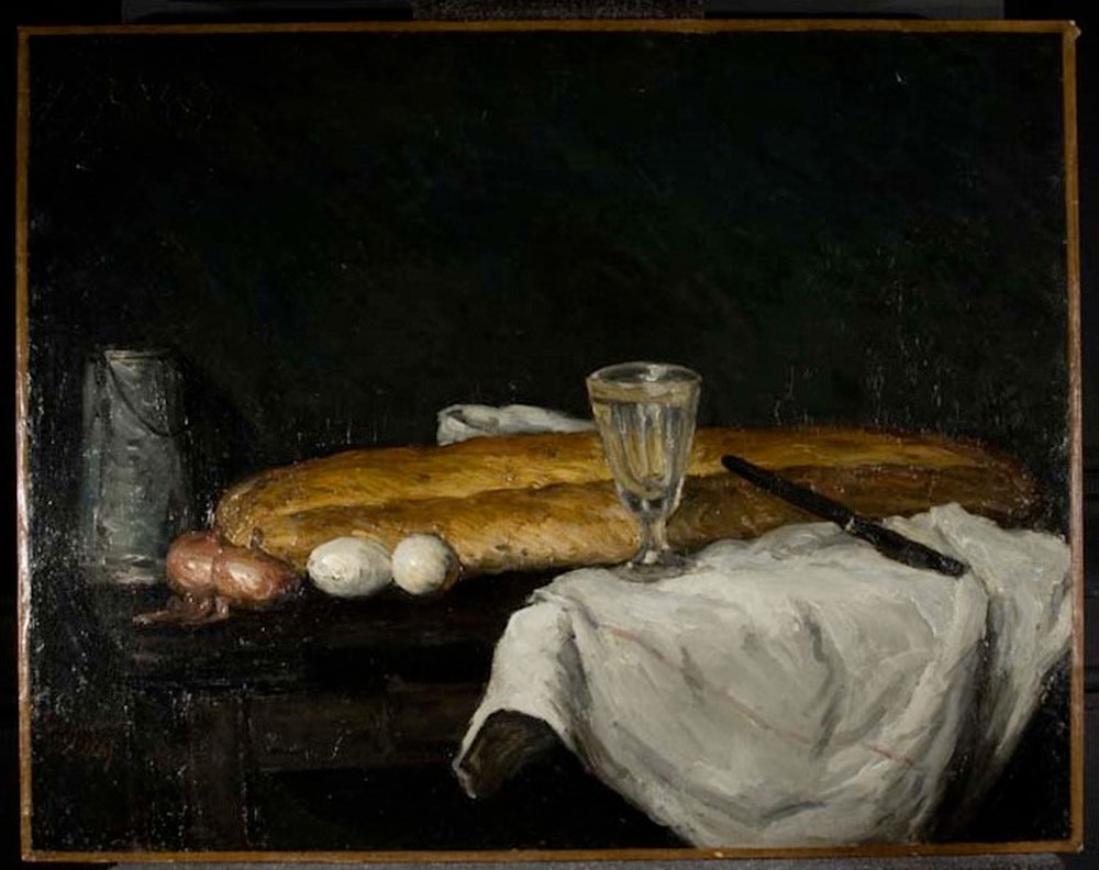 Πολ Σεζάν, «Νεκρή φύση με ψωμί και αυγά», 1865. Cincinnati Art Museum.