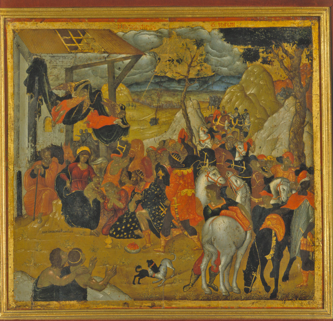 «Η Προσκύνηση των Μάγων», του Εμμανουήλ Λαμπάρδου. Χάνδακας, γύρω στα 1600. Συλλογή Ρ. Ανδρεάδη, παρακαταθήκη στο Μ. Μπενάκη.