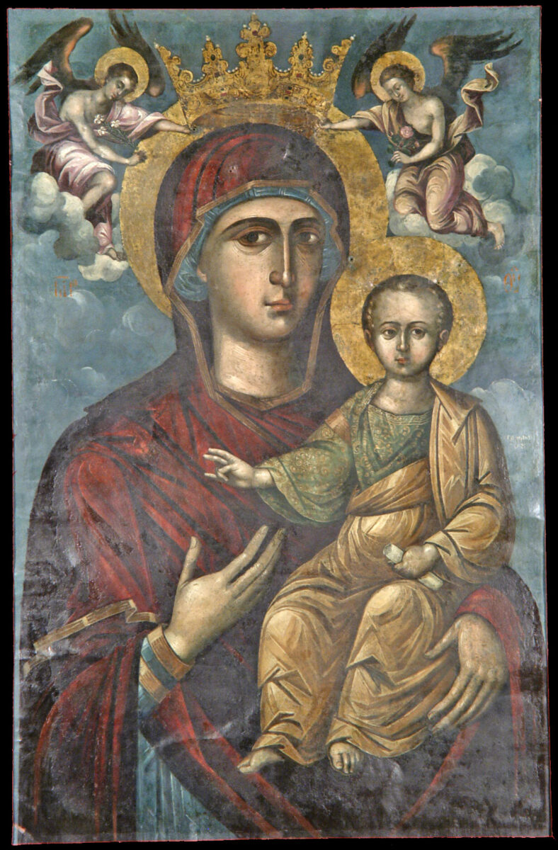 «Παναγία Βρεφοκρατούσα», του Ηλία Μόσκου. Ζάκυνθος, δεύτερο μισό 17ου αι. Μουσείο Μπενάκη, αρ. 2995.