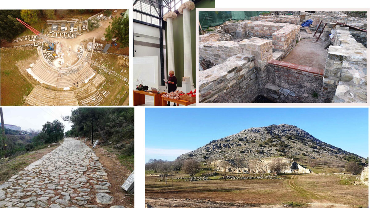 Στις εργασίες που εκτελούνται στον αρχαιολογικό χώρο των Φιλίππων αναφέρθηκε η Έφορος Αρχαιοτήτων Καβάλας-Θάσου Σταυρούλα Δαδάκη (πηγή εικόνας: ΑΠΕ-ΜΠΕ).