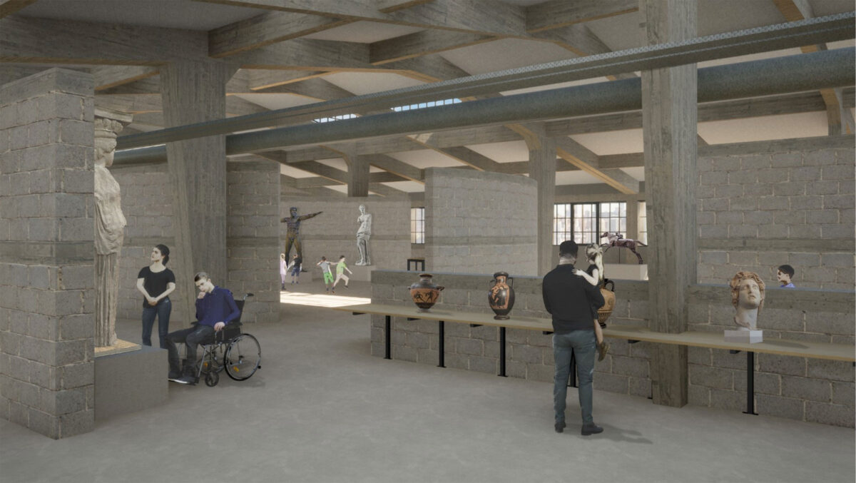 Τρισδιάστατη απεικόνιση. Άποψη της Γλυπτοθήκης (φωτ.: ΥΠΠΟΑ).