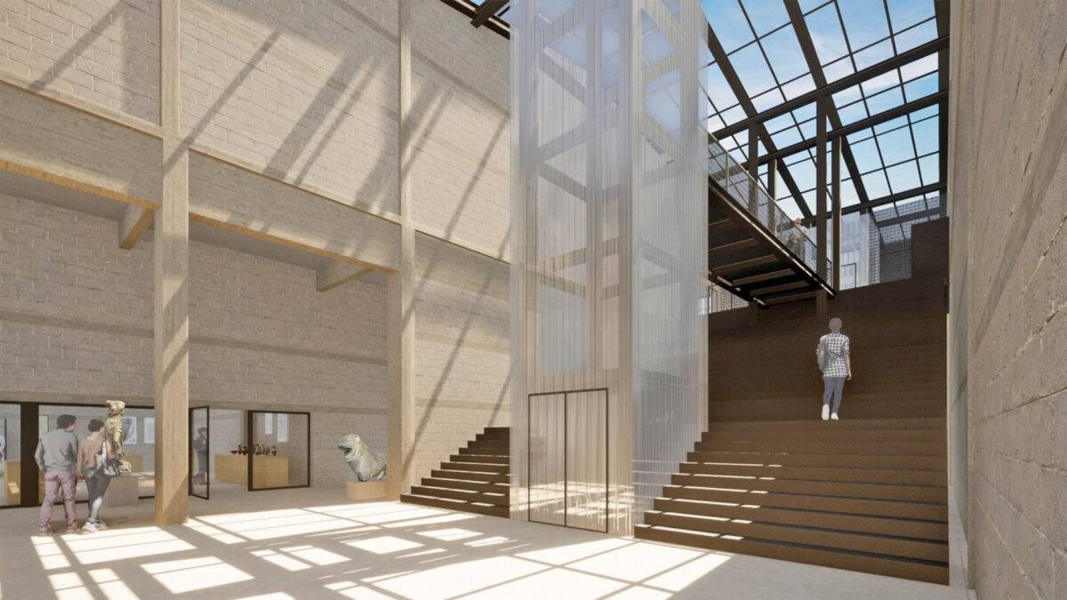 Τρισδιάστατη απεικόνιση. Ο χώρος της εισόδου-υποδοχής (φωτ.: ΥΠΠΟΑ).