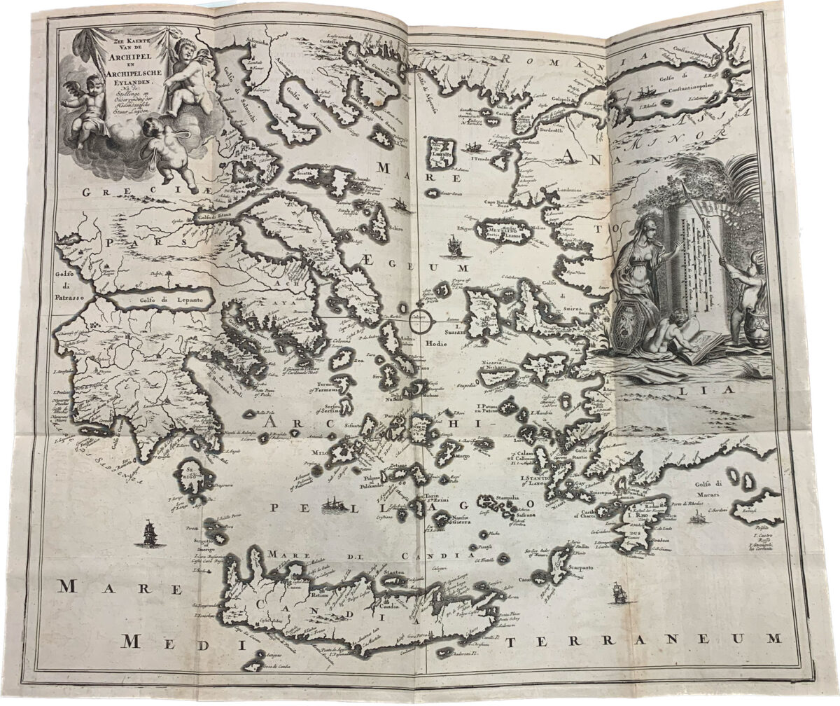 H Βιβλιοθήκη του Ρεθύμνου απέκτησε την πρώτη έκδοση ενός βιβλίου του 1688, του ερευνητή Ολλανδού ιατρού O. Dapper (πηγή εικόνας: ΑΠΕ-ΜΠΕ).