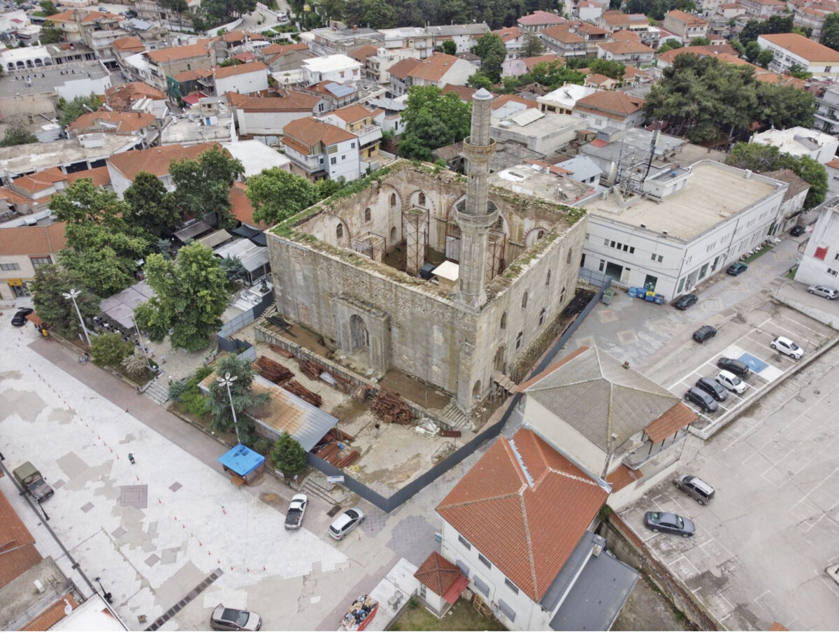 Τέμενος Βαγιαζήτ. Αεροφωτογράφιση με χρήση drone, Ιούνιος 2021 (φωτ.: ΥΠΠΟΑ).