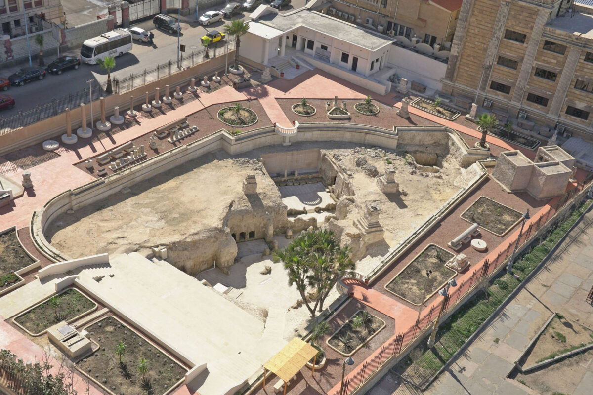 Γενική άποψη του ανακαινισμένου αρχαιολογικού χώρου, Ιανουάριος 2023. Φωτ.: Αρχαιολογική Εταιρεία της Αλεξάνδρειας.