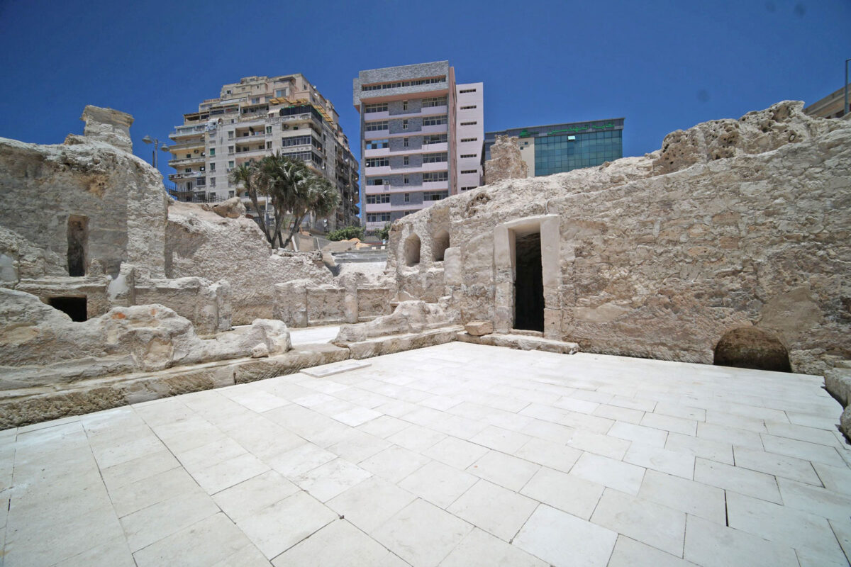 Ελληνιστική Νεκρόπολη του Σάτμπι. Η αυλή του Υπογείου Α. Φωτ.: Αρχαιολογική Εταιρεία της Αλεξάνδρειας.