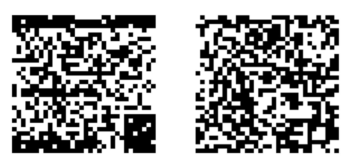 Στα αριστερά έργο τέχνης δημιουργημένο από άνθρωπο, στα δεξιά έργο τέχνης από υπολογιστή. Φωτ.: Theresa Demmer.