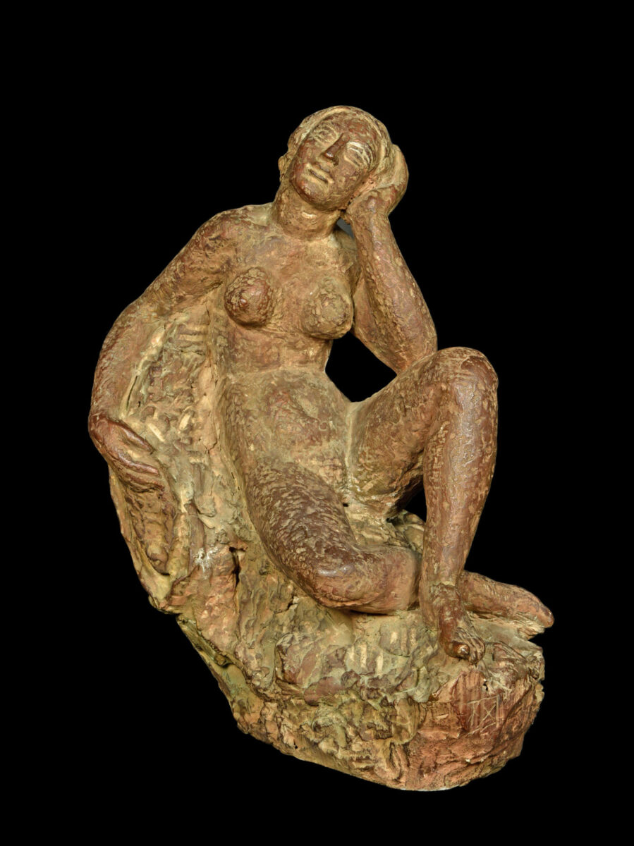 Τίτσα (Αρετή) Χρυσοχοΐδου (1906-1990), «Πρόπλασμα κόρης», τερακότα, ύψος 33 εκ.