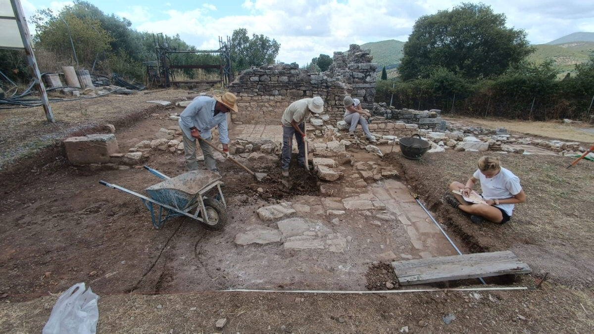 Άποψη της ανασκαφής στην αρχαία Μεσσήνη. Πηγή εικόνας: Ανοικτό Πανεπιστήμιο Κύπρου.