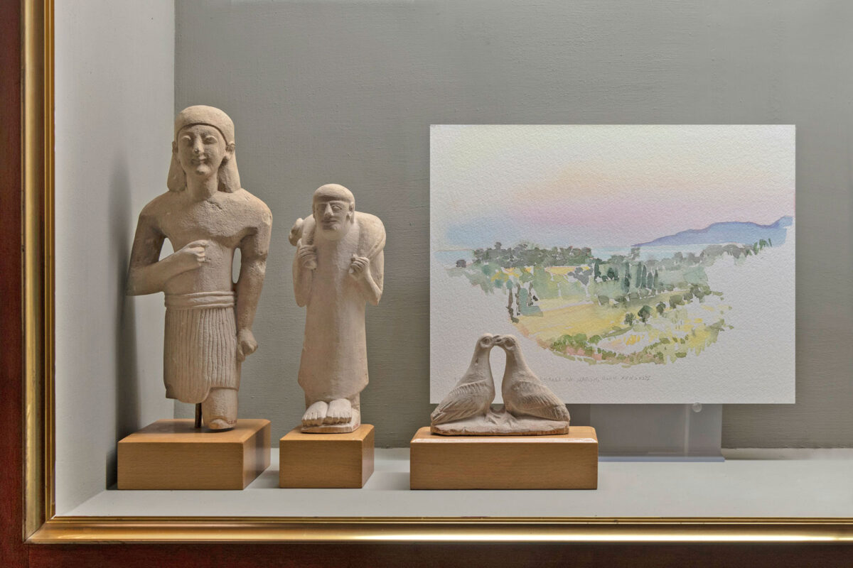 Έργο από την έκθεση της εικαστικού Κατερίνας Ατταλίδου, με τίτλο «Στον Ίδιο Τόπο», που φιλοξενείται στο Κυπριακό Μουσείο. Πηγή εικόνας: Τμήμα Αρχαιοτήτων Κύπρου.