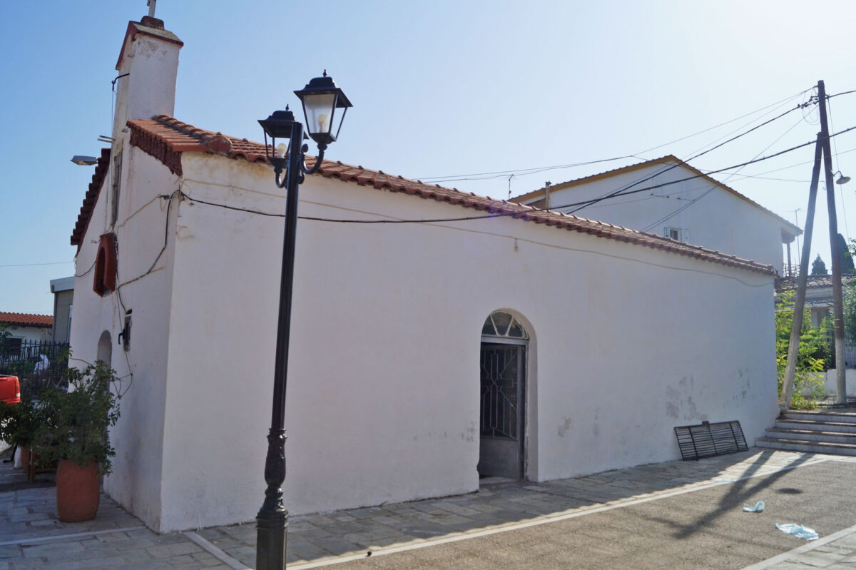 Ο ναός του Αγ. Γεωργίου στον Βατώντα. Πηγή εικόνας: Εφορεία Αρχαιοτήτων Ευβοίας.