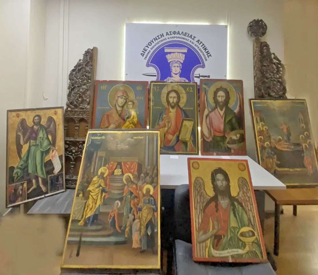 Σε μονή της Αττικής εντοπίστηκαν κλεμμένες εικόνες και ξυλόγλυπτα