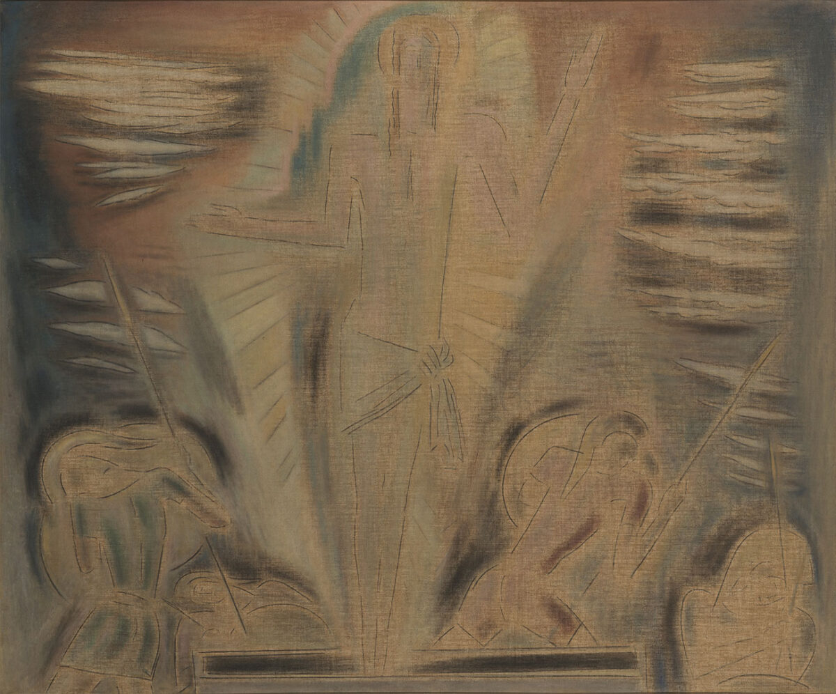 Κωνσταντίνος Παρθένης (1878-1967), «Ανάστασις», περ. 1930, κεντρικό τμήμα τριπτύχου, λάδι σε λινό, 125x150 εκ., ιδιωτική συλλογή.