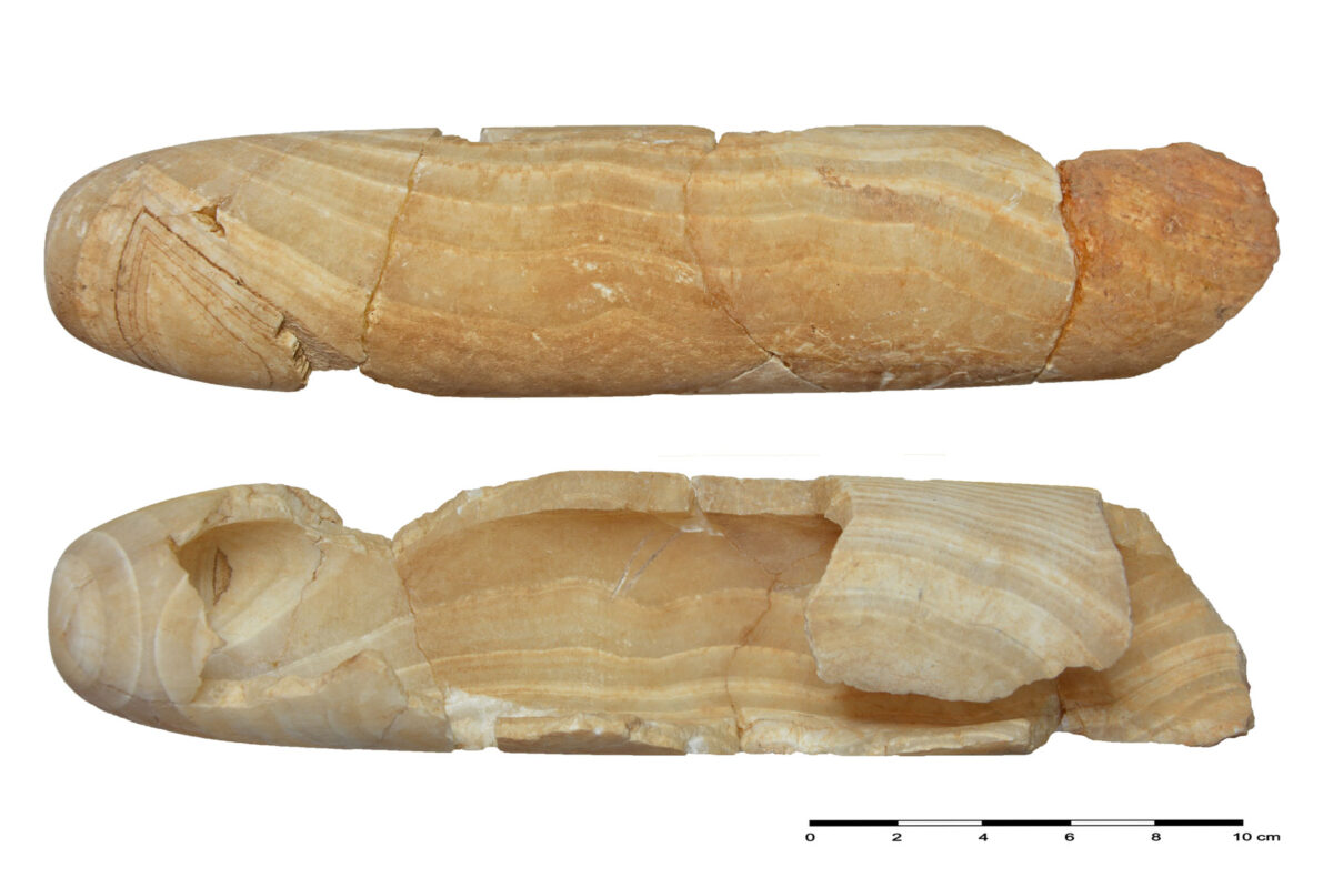 Εικ. 15. Αλαβάστρινο αγγείο. Ψηφιακή επεξεργασία εικόνας: Εύα Κολοφωτιά.