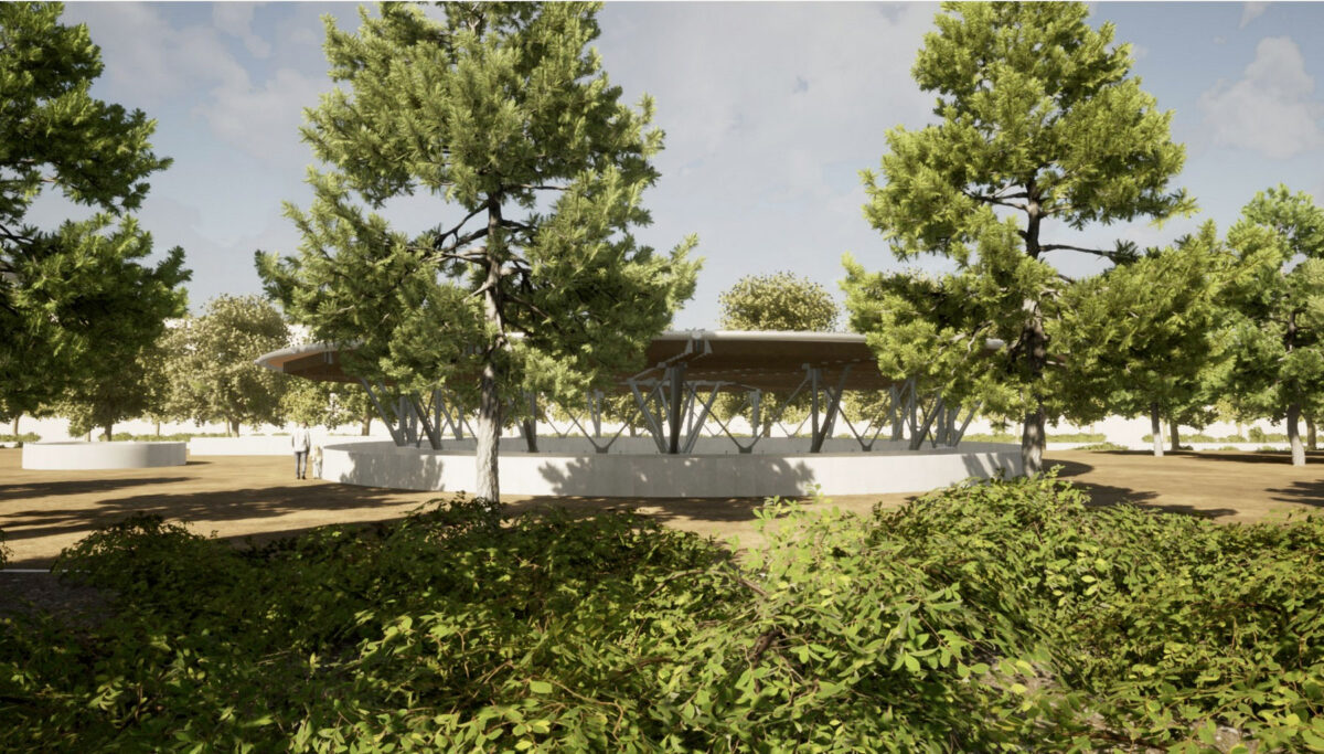 Δεσμώτες του Φαλήρου: το κέλυφος προστασίας όπως θα φαίνεται από τα νοτιοανατολικά. Πηγή εικόνας: ΥΠΠΟ.