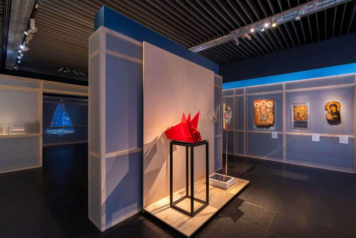 Άποψη της έκθεσης στο Μουσείο Μπενάκη.