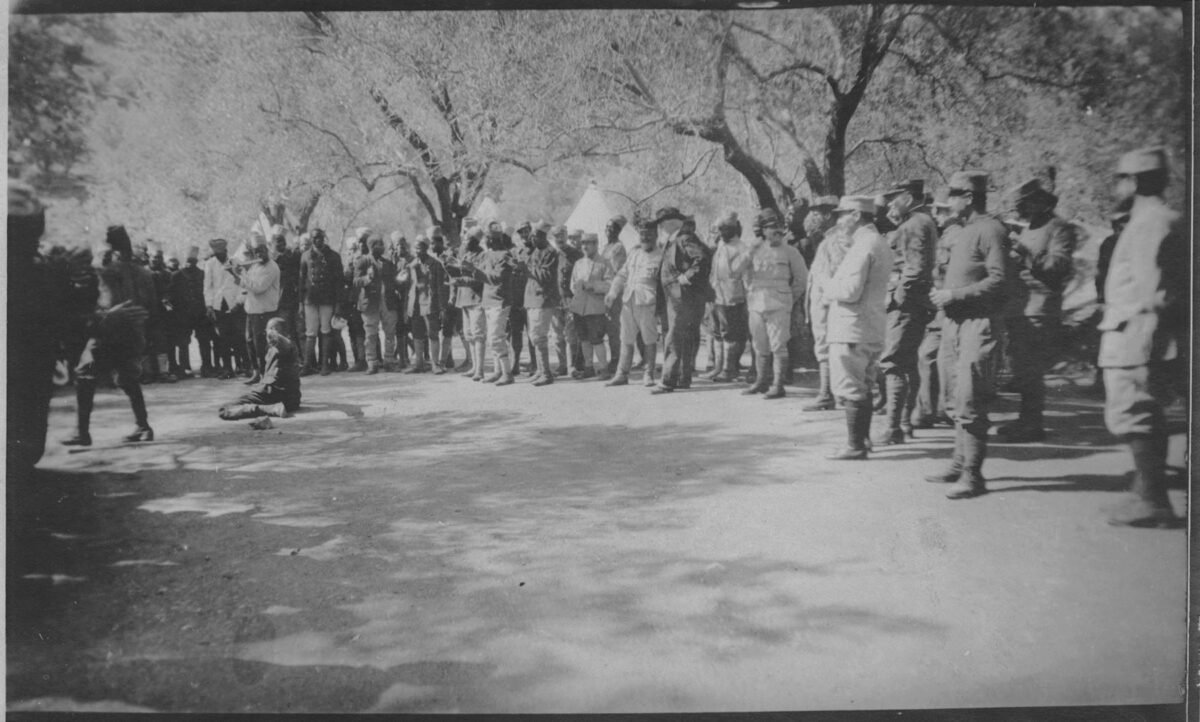 Αγγλογαλλικά στρατεύματα στη Λέσβο στα χρόνια του Α' Παγκοσμίου Πολέμου. Πηγή εικόνας: ΑΠΕ-ΜΠΕ.