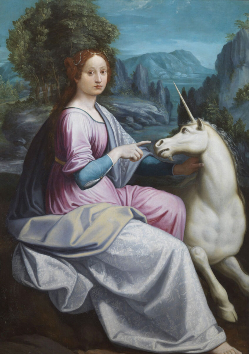 Λούκα Λόνγκι, «Η Κυρία και ο Μονόκερος». Εθνικό Μουσείο του Καστέλ Σαντ'Άντζελο.