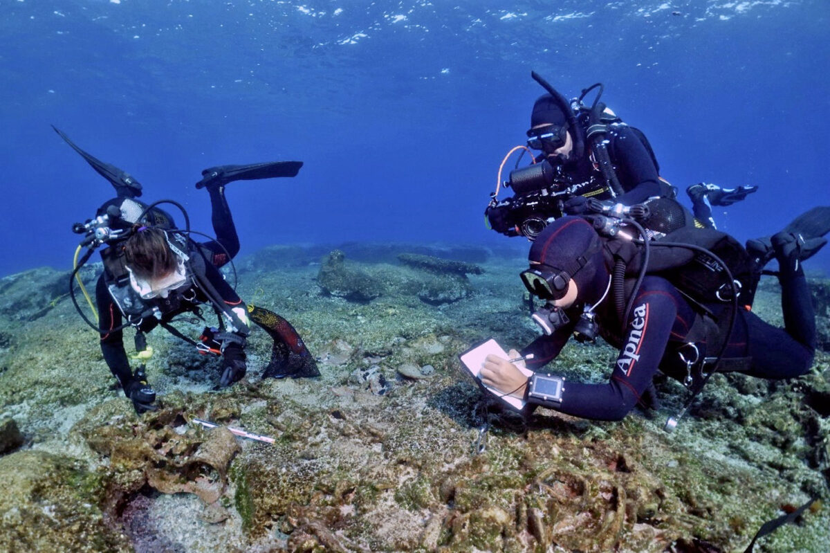 Υποβρύχια αρχαιολογική έρευνα στη θαλάσσια περιοχή της Κάσου. Πηγή εικόνας: ΥΠΠΟ.