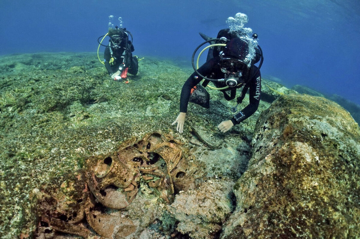 Υποβρύχια αρχαιολογική έρευνα στη θαλάσσια περιοχή της Κάσου. Πηγή εικόνας: ΥΠΠΟ.