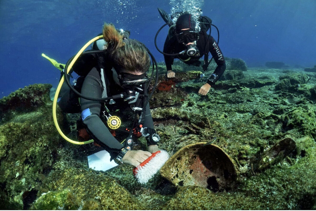 Υποβρύχια αρχαιολογική έρευνα στη θαλάσσια περιοχή της Κάσου. Πηγή εικόνας: ΥΠΠΟ.