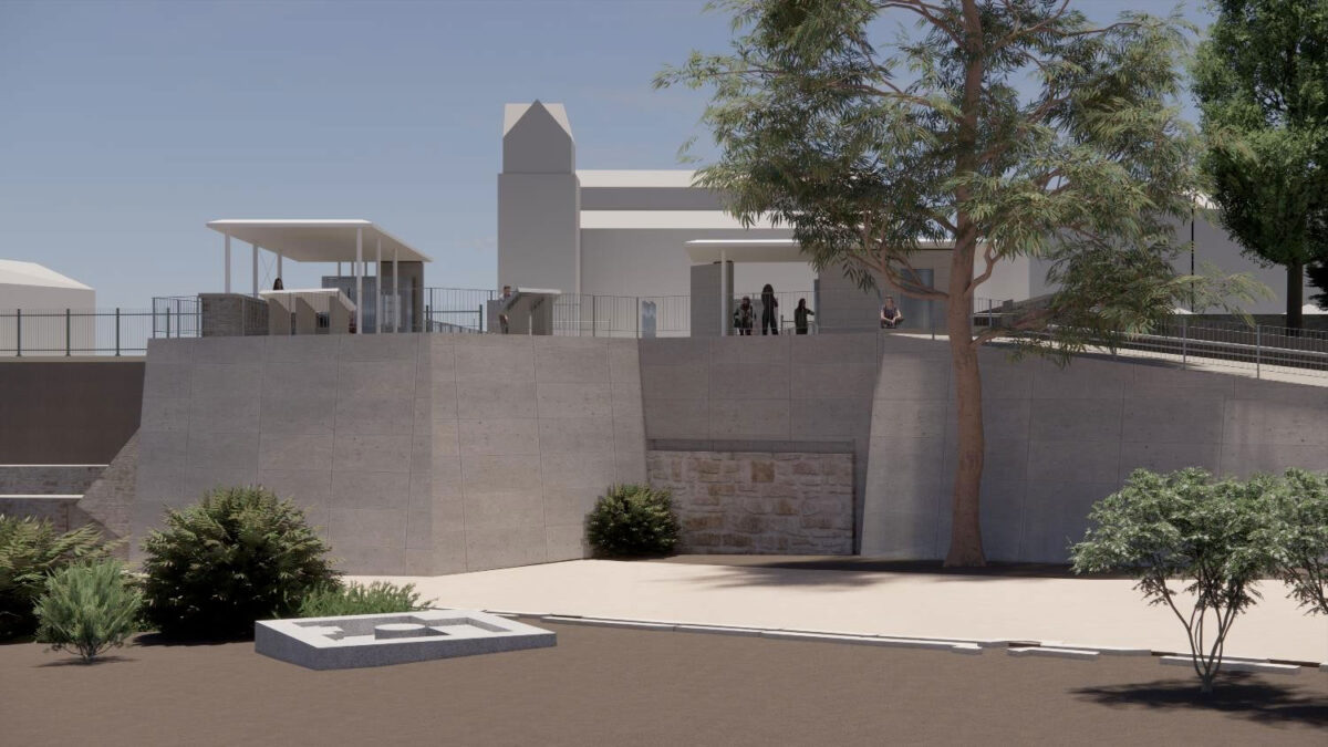 Πρόταση αναδιαμόρφωσης νοτίου πλατώματος - γέφυρας. Πηγή εικόνας: ΥΠΠΟ.