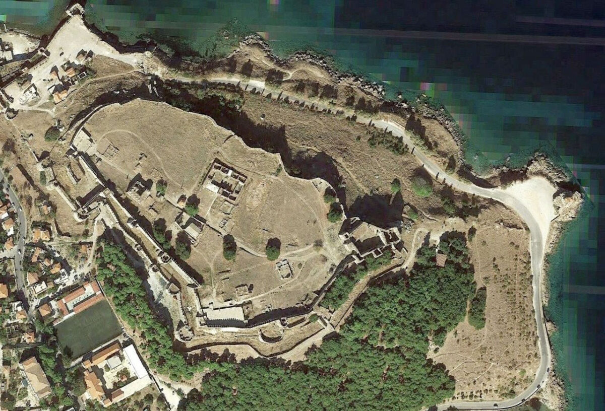 Άποψη του Κάστρου της Μυτιλήνης από ψηλά. Πηγή εικόνας: ΥΠΠΟ.