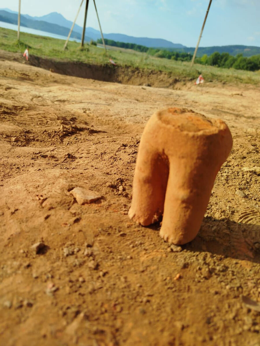 Εικ. 4. Το μεγαλόσωμο ειδώλιο. Σώζεται σε ύψος 10,5 εκ. με εκτιμώμενο συνολικό ύψος περί τα 16-17 εκ. Πηγή εικόνας: ΥΠΠΟ.