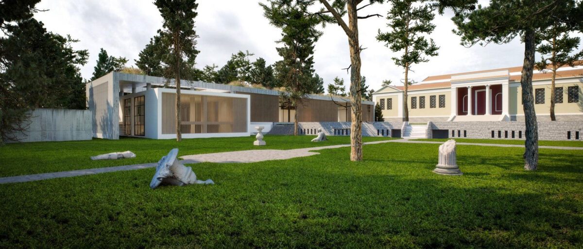 Γενική άποψη του συγκροτήματος. Φωτορεαλιστική απεικόνιση. Πηγή εικόνας: ΥΠΠΟ.