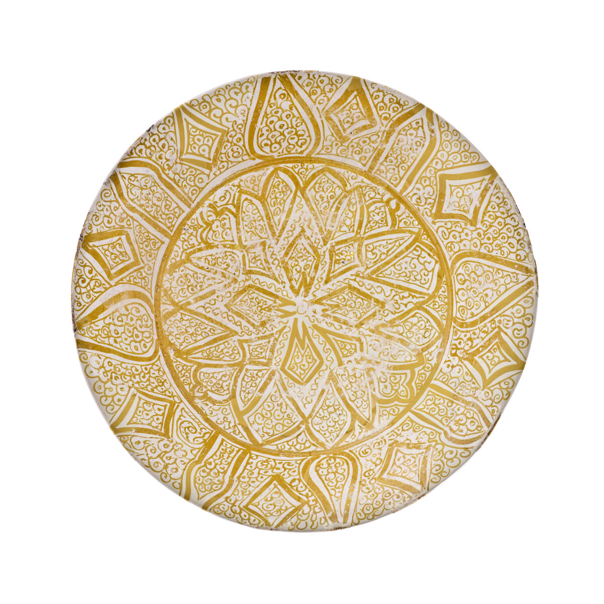 Κεραμικό πιάτο με μεταλλικά χρώματα. Εποχή Φατιμιδών. Αίγυπτος, 11ος αι. Διάμ. 29 εκ. Μουσείο Μπενάκη 214.