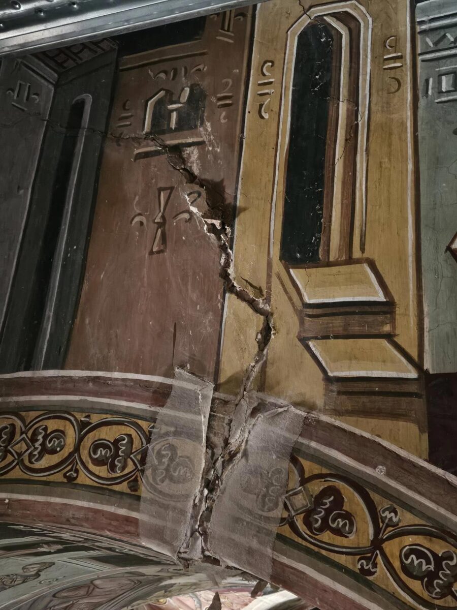 Μονή Δοχειαρίου, καθολικό, λιτή. Πηγή εικόνας: ΥΠΠΟ.