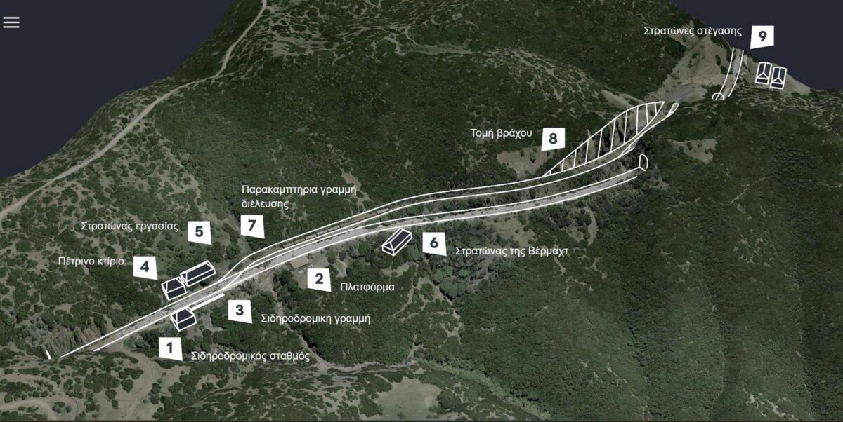 Το εργοτάξιο στην Καρυά. Μοντέλο εδάφους του Πανεπιστημίου του Όσναμπρυκ. Πηγή εικόνας: ΥΠΠΟ.