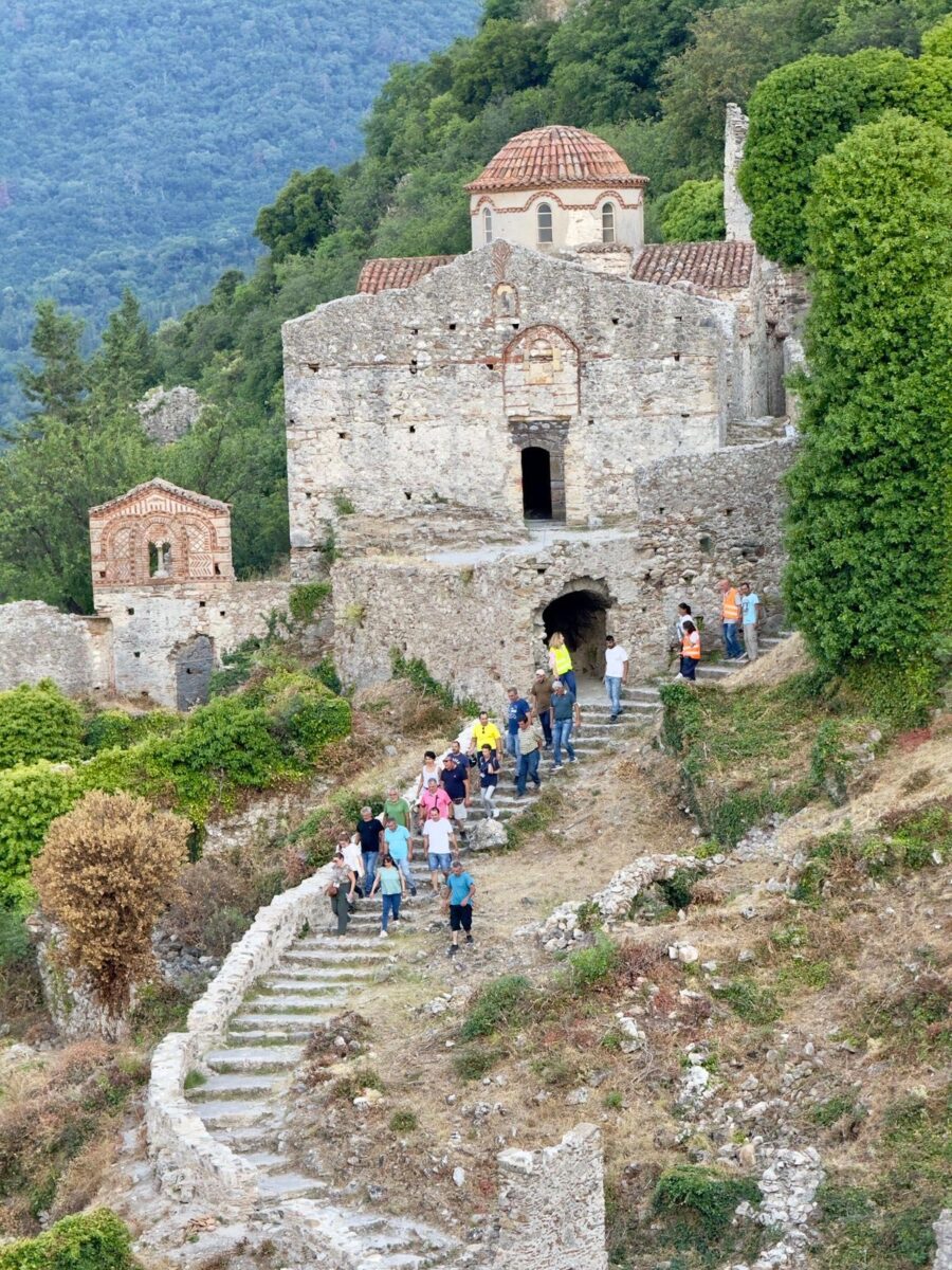 Άσκηση ετοιμότητας στον αρχαιολογικό χώρο του Μυστρά. Πηγή εικόνας: ΥΠΠΟ.