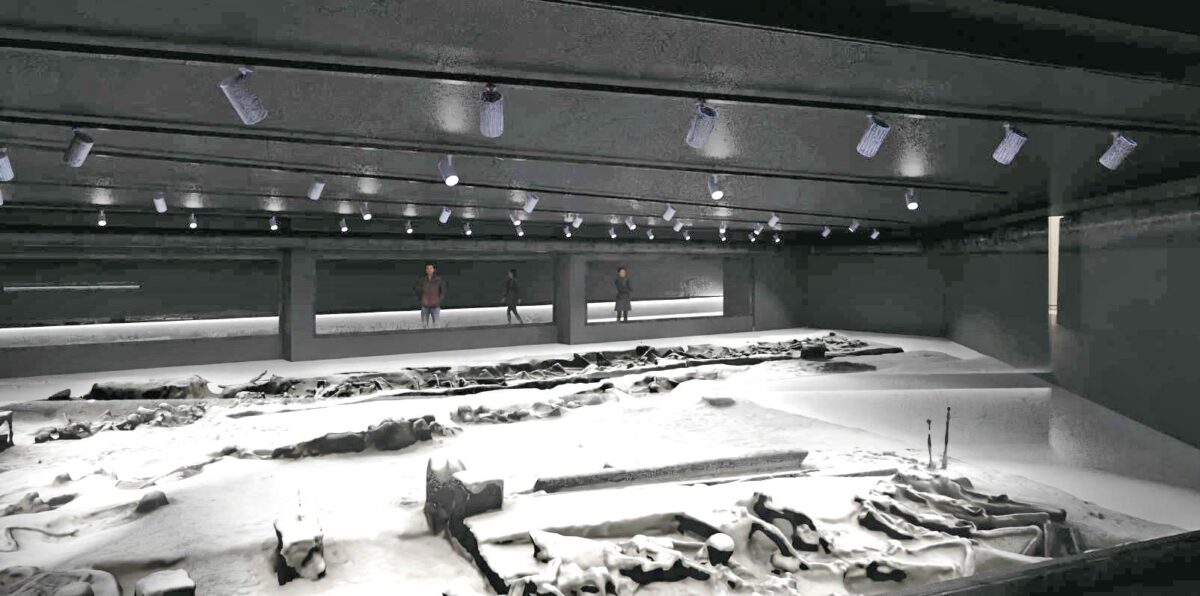 Φωτορεαλιστική απεικόνιση της έκθεσης: «Στάση-κατά χώραν θέαση (2η περιοχή)». Πηγή εικόνας: ΥΠΠΟ.