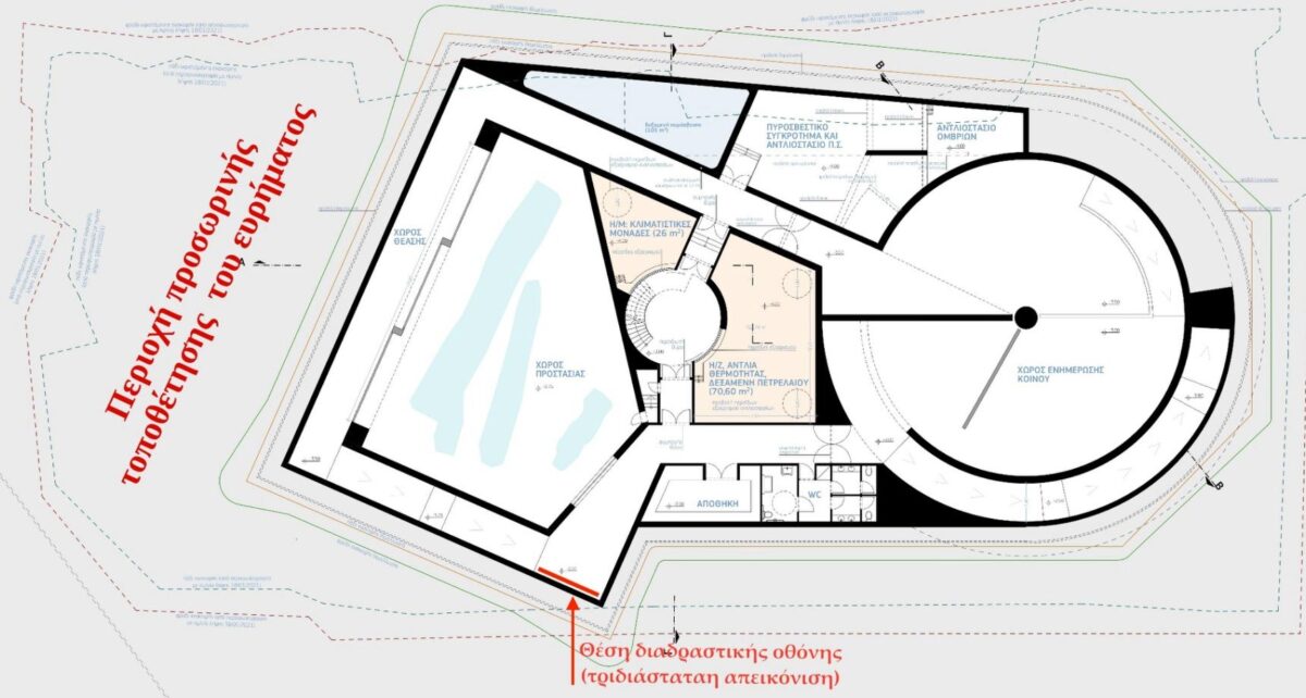Κάτοψη της περιοχής. Πηγή εικόνας: ΥΠΠΟ.
