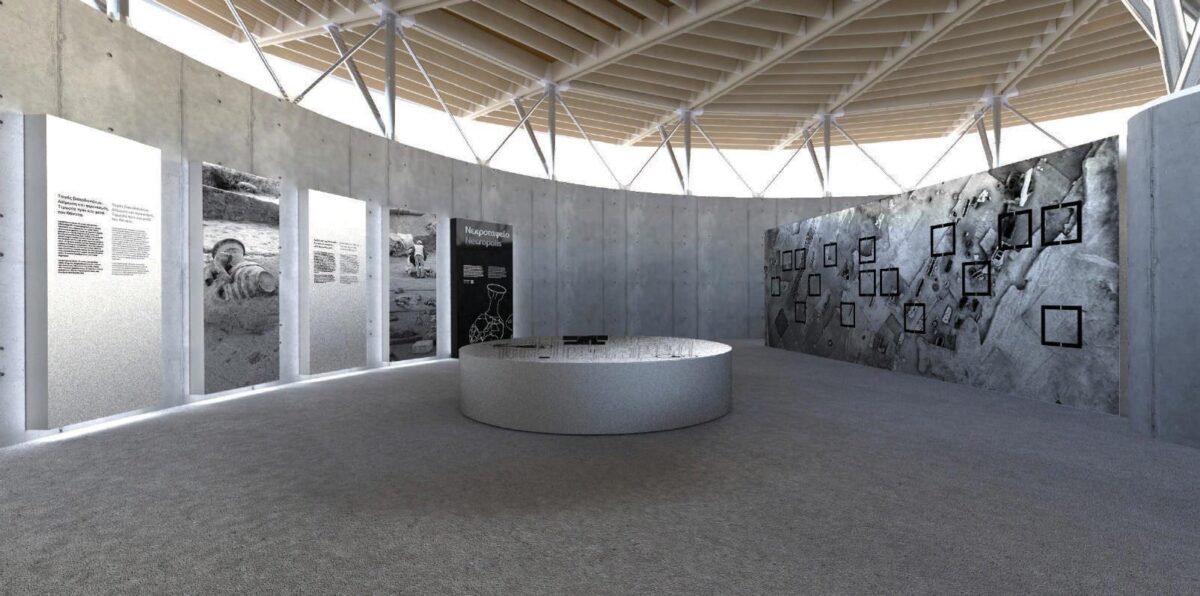 Φωτορεαλιστική απεικόνιση ενότητας της έκθεσης. Πηγή εικόνας: ΥΠΠΟ.