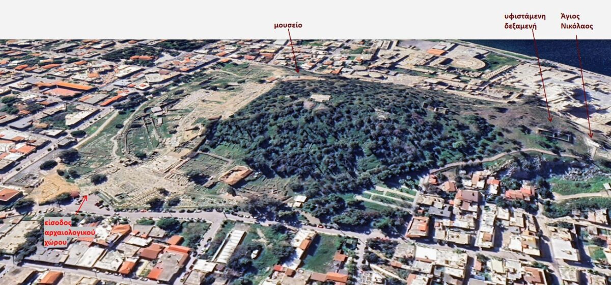 Άποψη του αρχαιολογικού χώρου της Ελευσίνας από ψηλά. Πηγή εικόνας: ΥΠΠΟ.