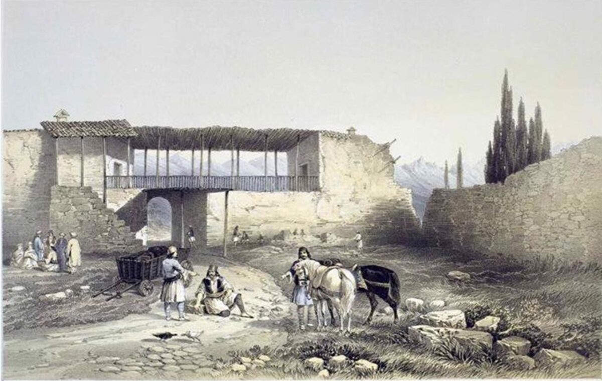 Χάνι Καρβασαρά, 1855. Πηγή εικόνας: Φώτιος Βράκας.