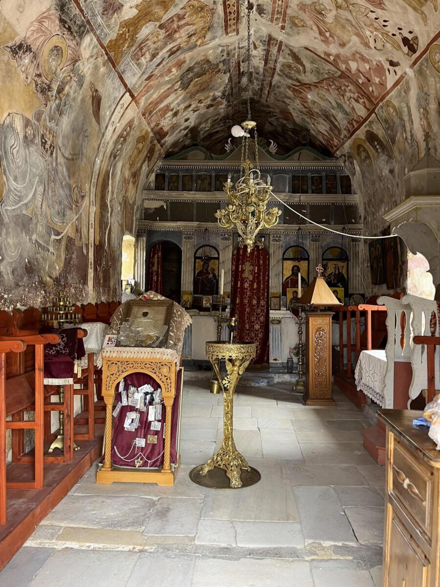 Το εσωτερικό του Καθολικού μετά τις εργασίες συντήρησης. Πηγή εικόνας: ΥΠΠΟ.