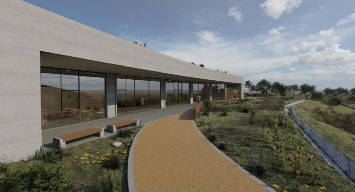 Φωτορεαλιστική απεικόνιση εξωτερικής άποψης του κτηρίου από βόρεια. Πηγή εικόνας: ΥΠΠΟ.