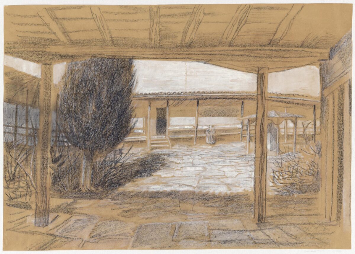 Δημήτρης Πικιώνης, Αγ. Δημήτριος Λουμπαρδιάρης, 1954-1957, προσχέδιο ναού. Πηγή εικόνας: Μουσείο Μπενάκη.