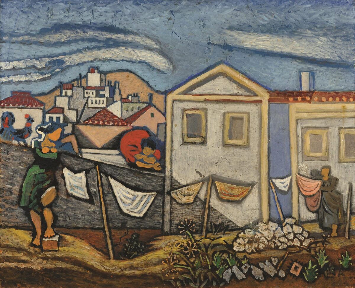 Νίκος Χατζηκυριάκος-Γκίκας, «Οι πλύστρες», 1946. Μουσείο Μπενάκη / Πινακοθήκη Γκίκα.