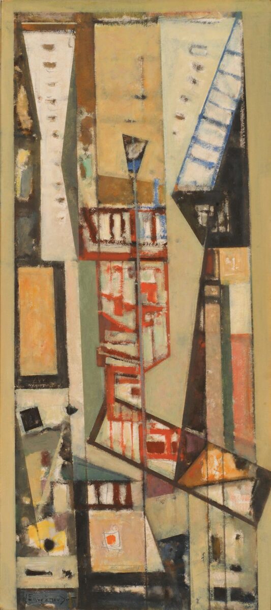 Γιάννης Σπυρόπουλος, «Σκάλες ΙΙΙ», 1955. Συλλογή Ιδρύματος Σπυρόπουλου.