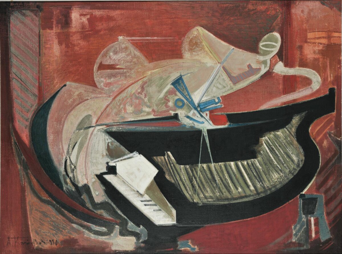 Αλέκος Κοντόπουλος, «Ρεσιτάλ», 1951. Εθνική Πινακοθήκη – Μουσείο Αλεξάνδρου Σούτσου.