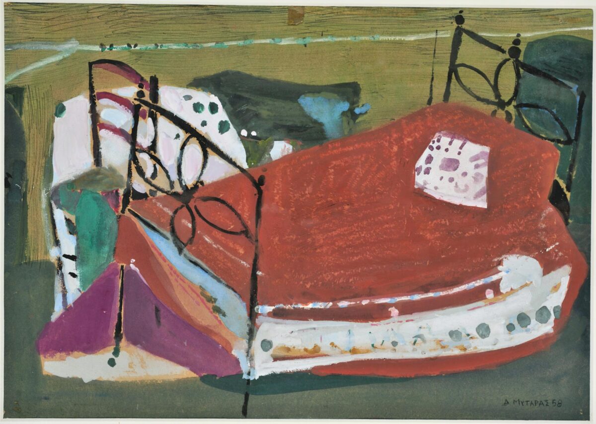 Δημήτρης Μυταράς, «Εσωτερικό», 1958. Εθνική Πινακοθήκη − Μουσείο Αλεξάνδρου Σούτσου.