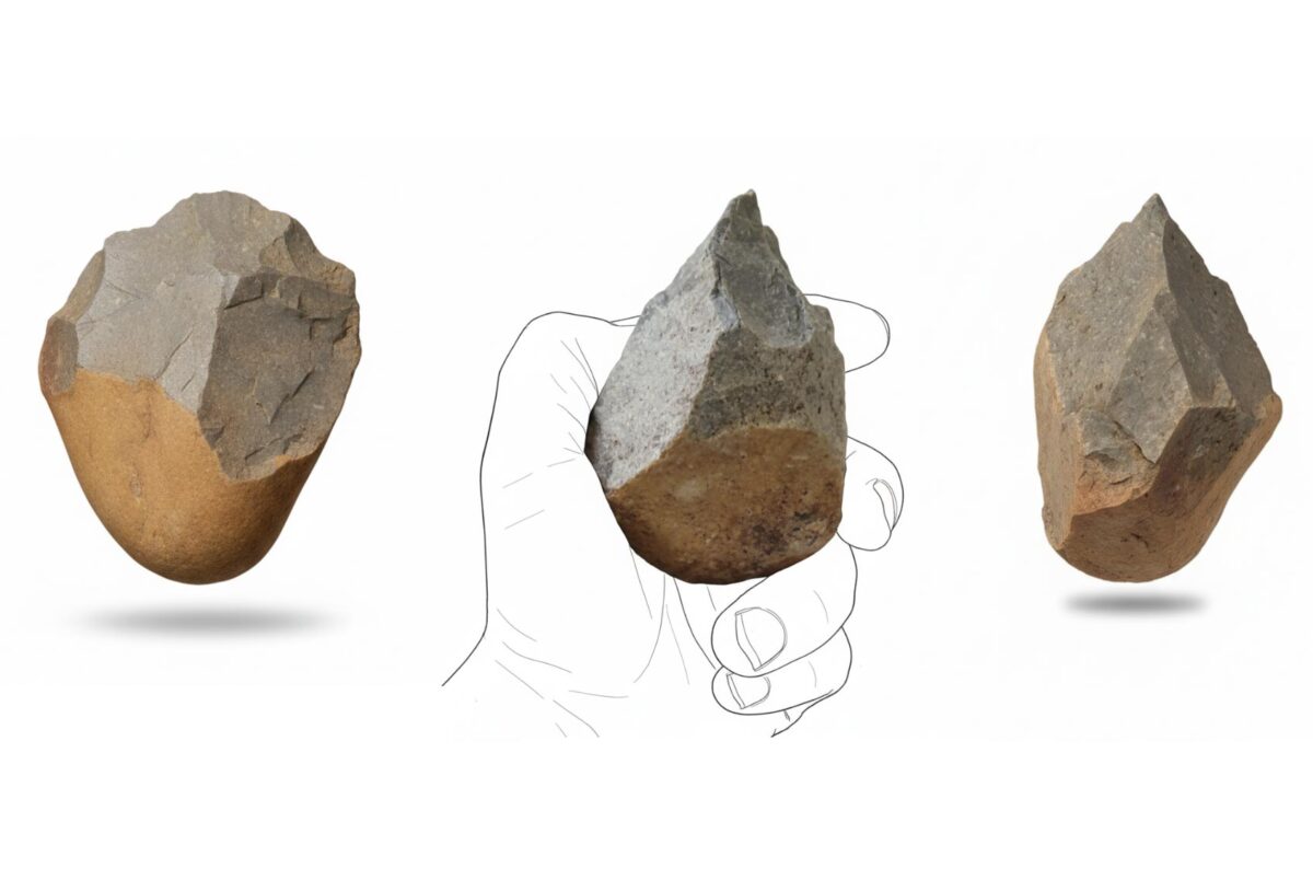 Εικ. 4: Λιάνιστρα-πυρήνες μονής ή διπλής όψης, διαμορφωμένες κροκάλες με βάση στο ένα τμήμα και κόψη στο αντιδιαμετρικό. Πηγή εικόνας: ΕΦΑ Γρεβενών.