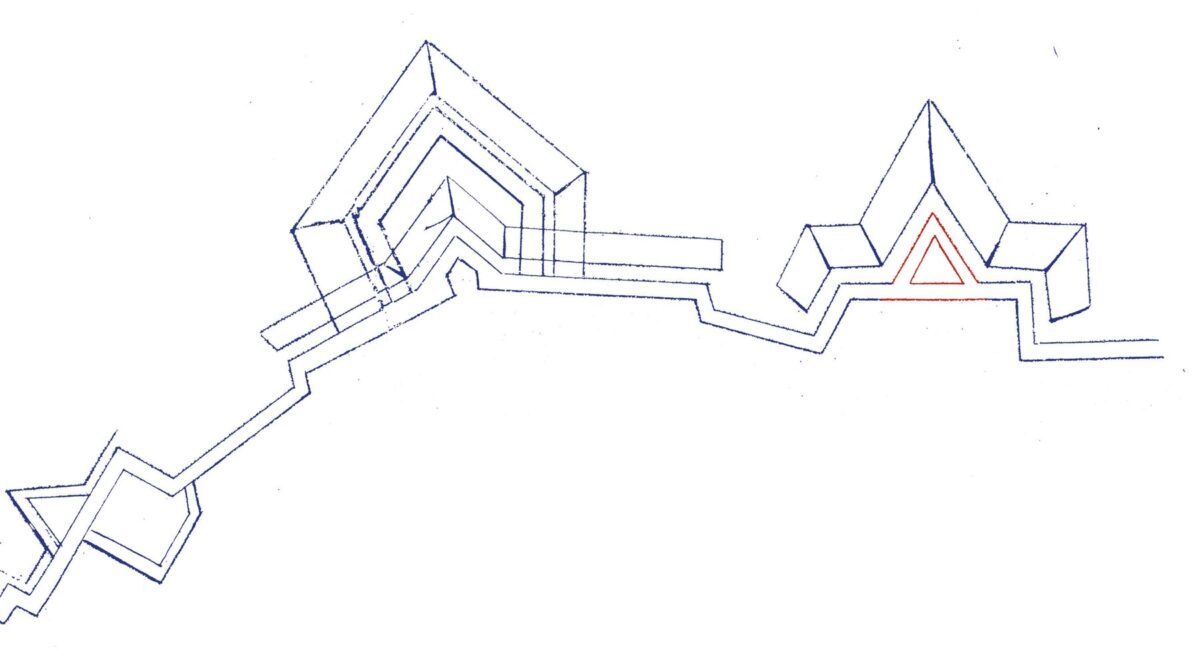 Λεπτομέρεια από το σχέδιο της Φρουράς του Μεσολογγίου. Πηγή εικόνας: ΕΙΜ.