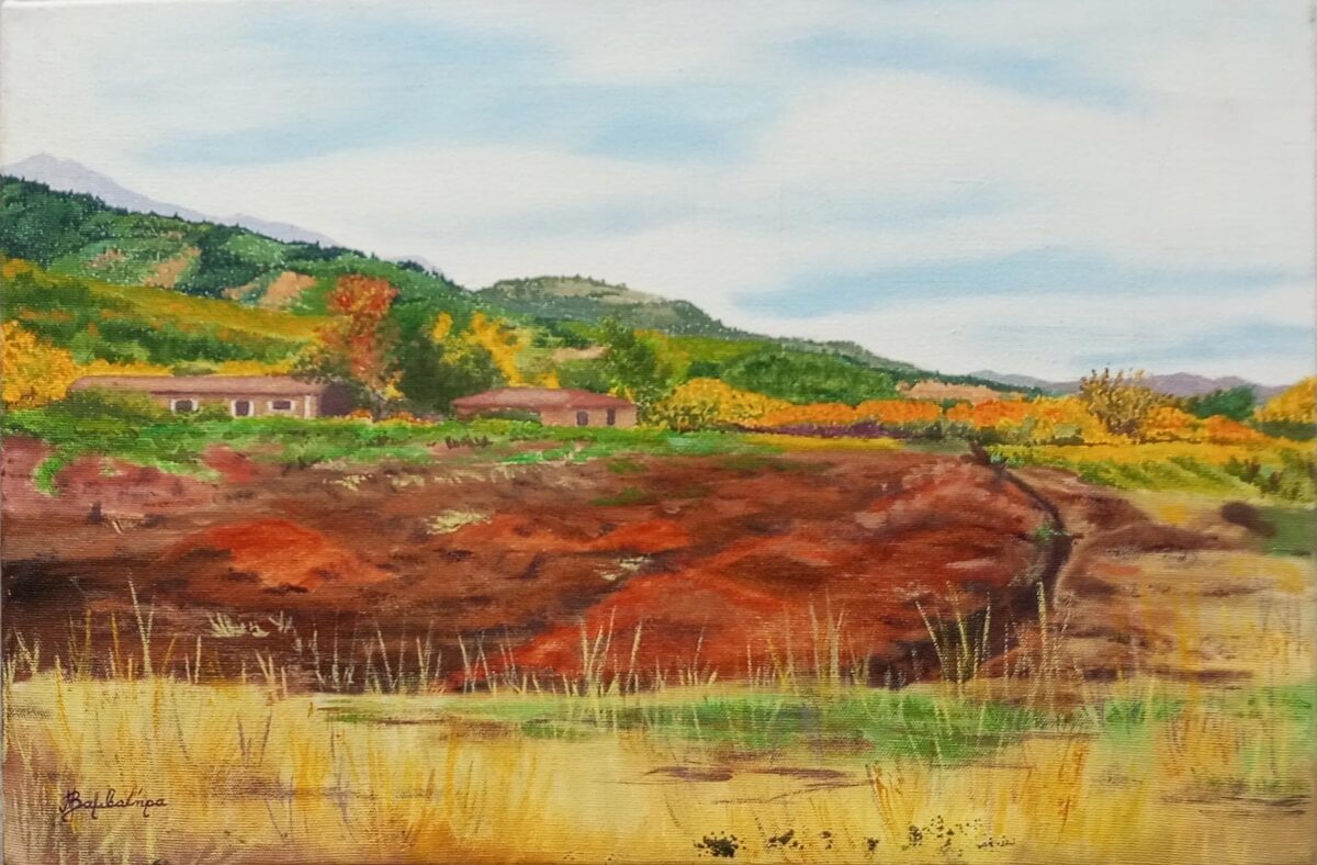 Μάγδα Βαμβατήρα, «Κοντά στη λίμνη Πλαστήρα», 40,5x60,5 εκ. 