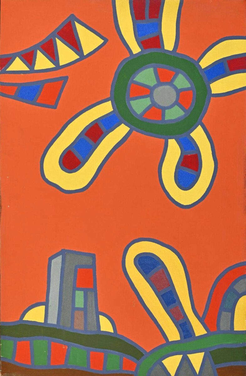 Αλέξης Ακριθάκης, «Χωρίς τίτλο», 1970, 71x45 εκ., λάδι σε καμβά.© The Estate of Alexis Akrithakis.